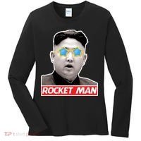 Trump Rocket Man Kim Jong Un Women's Long Sleeve Shirt thumb 0