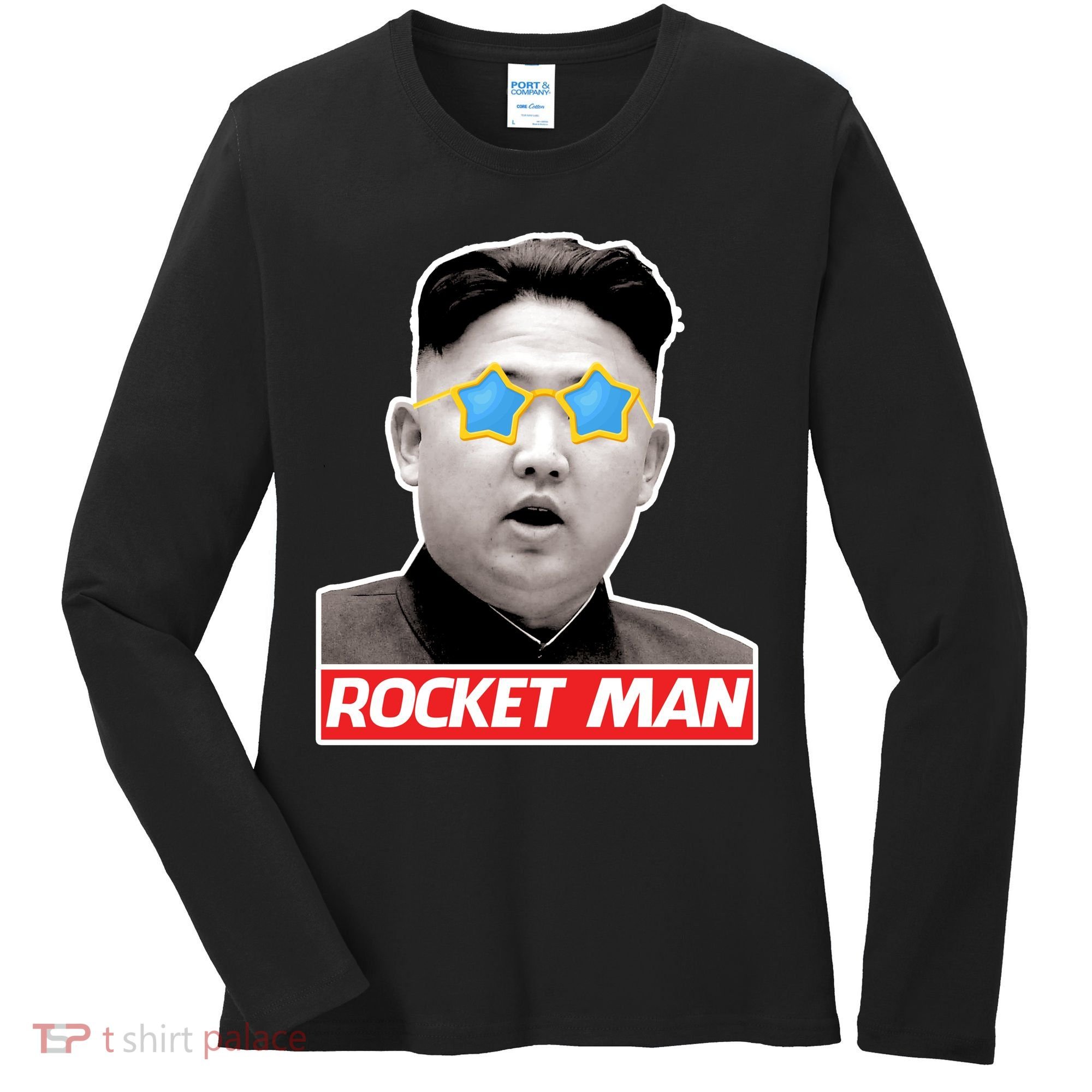Trump Rocket Man Kim Jong Un Women's Long Sleeve Shirt