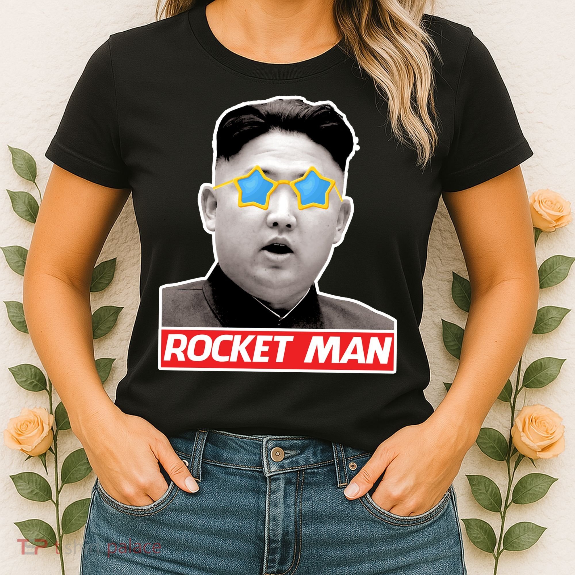 Trump Rocket Man Kim Jong Un Women's T-Shirt