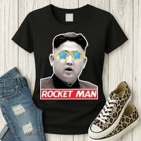Trump Rocket Man Kim Jong Un Women's T-Shirt thumb 3
