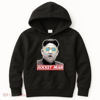 Trump Rocket Man Kim Jong Un Kids Hoodie thumb 0