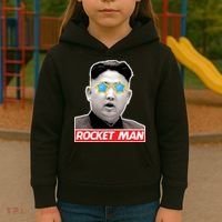 Trump Rocket Man Kim Jong Un Kids Hoodie thumb 3