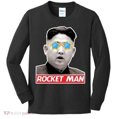 Trump Rocket Man Kim Jong Un Kids Long Sleeve Shirt
