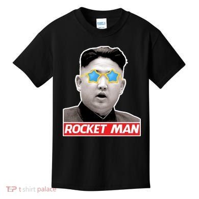 Trump Rocket Man Kim Jong Un Kids T-Shirt
