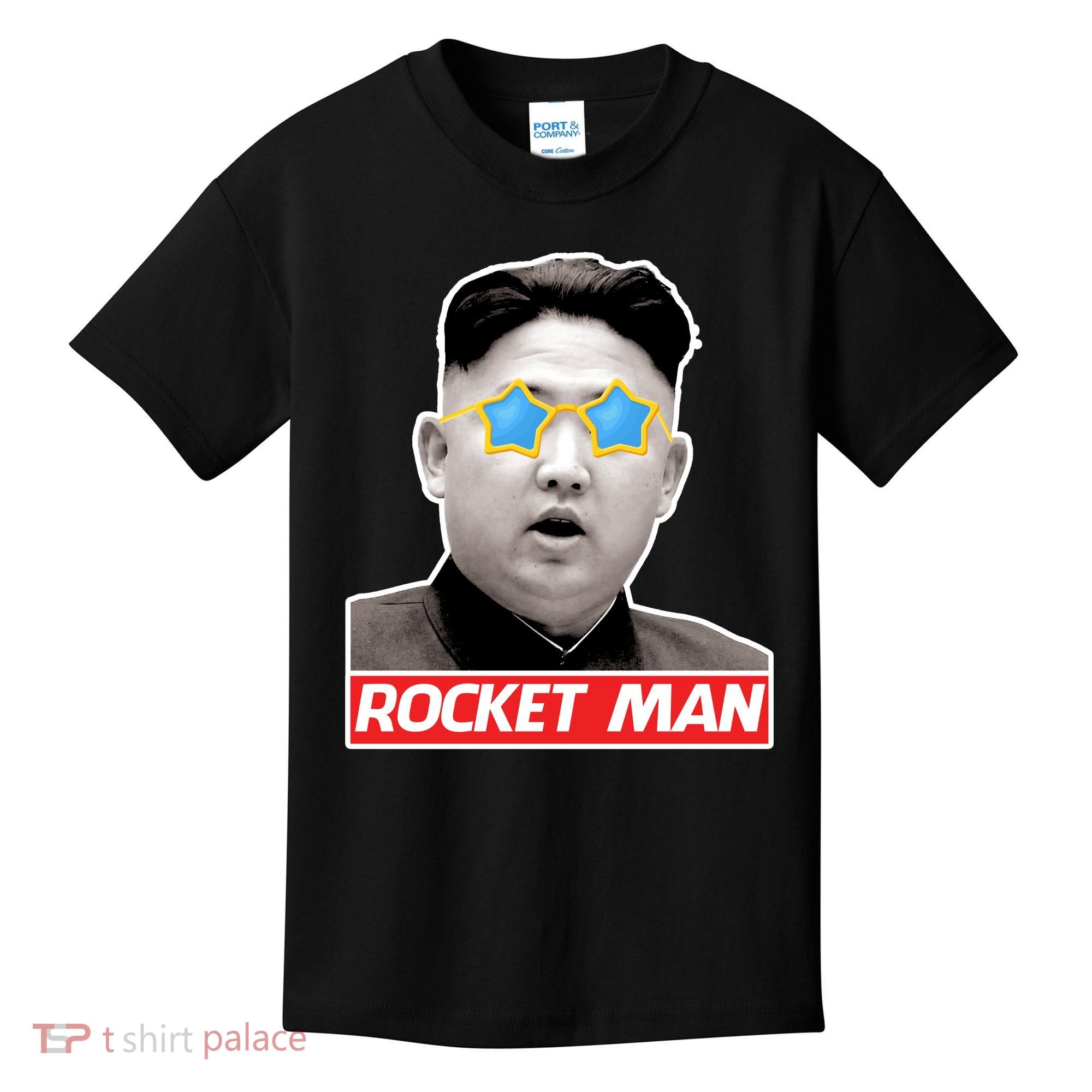 Trump Rocket Man Kim Jong Un Kids T-Shirt