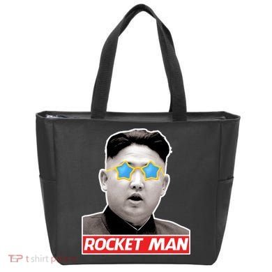 Trump Rocket Man Kim Jong Un Tote Bag