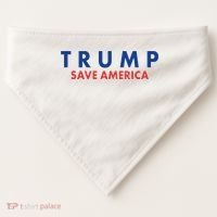 Trump Save American Logo USA-Made Doggie Bandana thumb 0