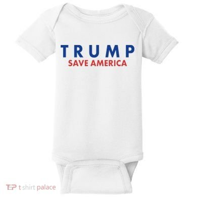 Trump Save American Logo Baby Bodysuit