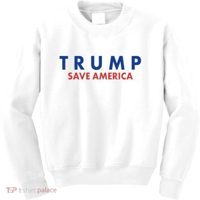 Trump Save American Logo Kids Sweatshirt