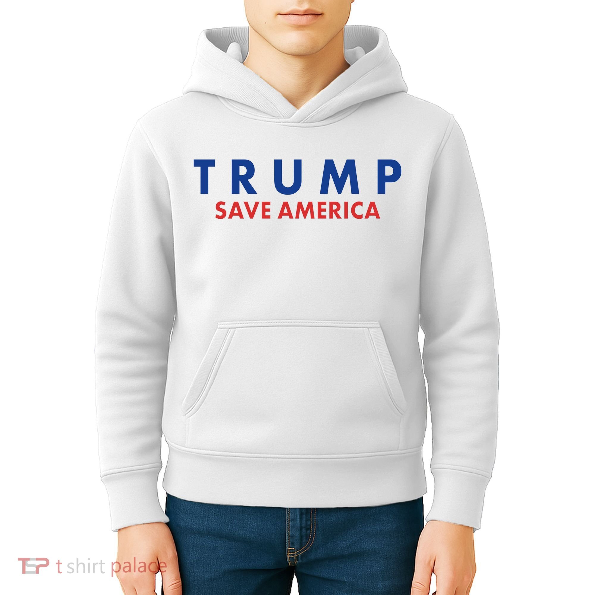 Trump Save American Logo Kids Hoodie