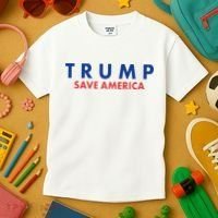 Trump Save American Logo Kids T-Shirt thumb 3