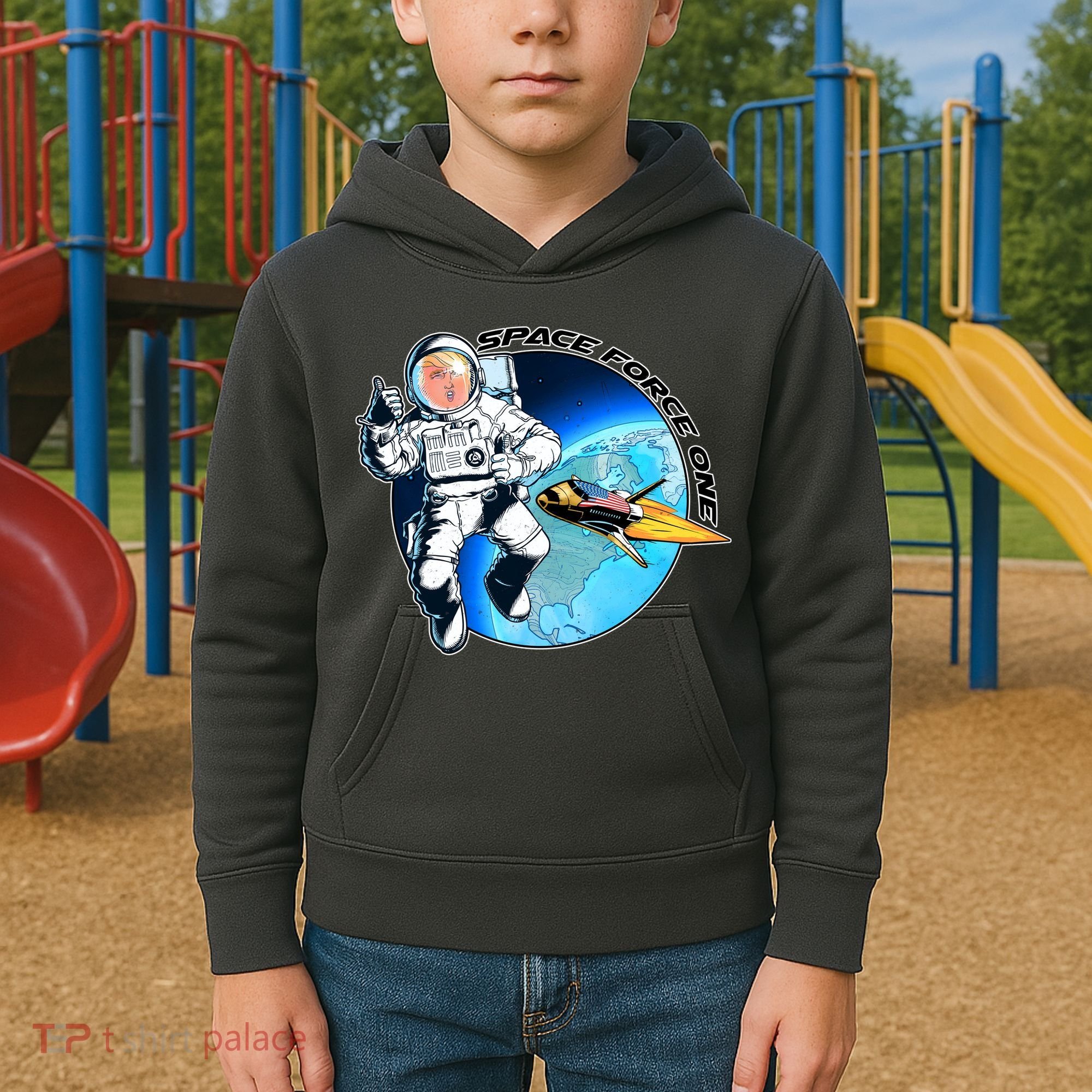 Trump Space Force One Kids Hoodie