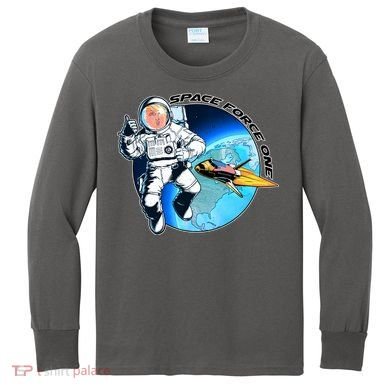 Trump Space Force One Kids Long Sleeve Shirt