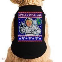 Trump Space Force One Ugly Christmas Doggie Tank thumb 0
