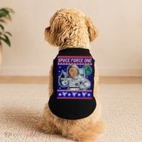 Trump Space Force One Ugly Christmas Doggie Tank thumb 2