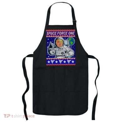 Trump Space Force One Ugly Christmas Apron