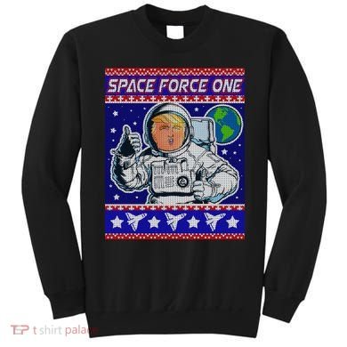 Trump Space Force One Ugly Christmas Sweatshirt