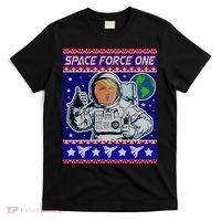Trump Space Force One Ugly Christmas T-Shirt thumb 0