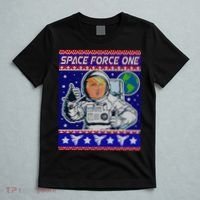 Trump Space Force One Ugly Christmas T-Shirt thumb 5