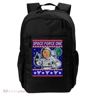 Trump Space Force One Ugly Christmas Backpack