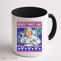 Trump Space Force One Ugly Christmas Coffee Mug thumb 1