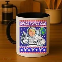 Trump Space Force One Ugly Christmas Coffee Mug thumb 4