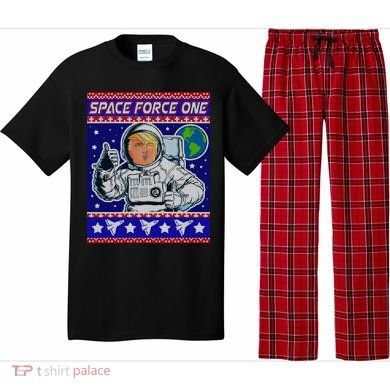 Trump Space Force One Ugly Christmas Pajama Set