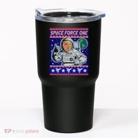 Trump Space Force One Ugly Christmas Tumbler thumb 0