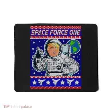 Trump Space Force One Ugly Christmas Mousepad