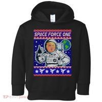 Trump Space Force One Ugly Christmas Toddler Hoodie thumb 0