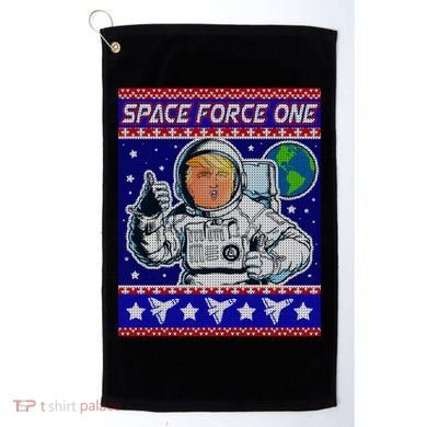 Trump Space Force One Ugly Christmas Golf Towel