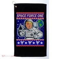 Trump Space Force One Ugly Christmas Golf Towel thumb 0