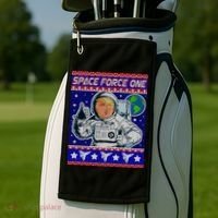 Trump Space Force One Ugly Christmas Golf Towel thumb 2