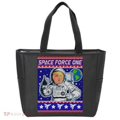 Trump Space Force One Ugly Christmas Tote Bag