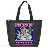 Trump Space Force One Ugly Christmas Tote Bag thumb 0