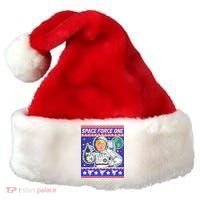 Trump Space Force One Ugly Christmas Santa Hat thumb 0