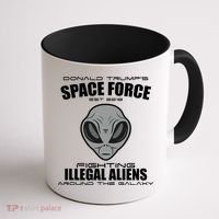 Trump Space Force Team Fight Illegal Aliens Coffee Mug thumb 1