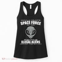 Trump Space Force Team Fight Illegal Aliens Women's Tank Top thumb 0