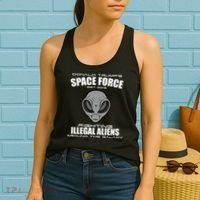 Trump Space Force Team Fight Illegal Aliens Women's Tank Top thumb 2