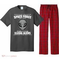 Trump Space Force Team Fight Illegal Aliens Pajama Set thumb 0