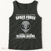 Trump Space Force Team Fight Illegal Aliens Tank Top thumb 2