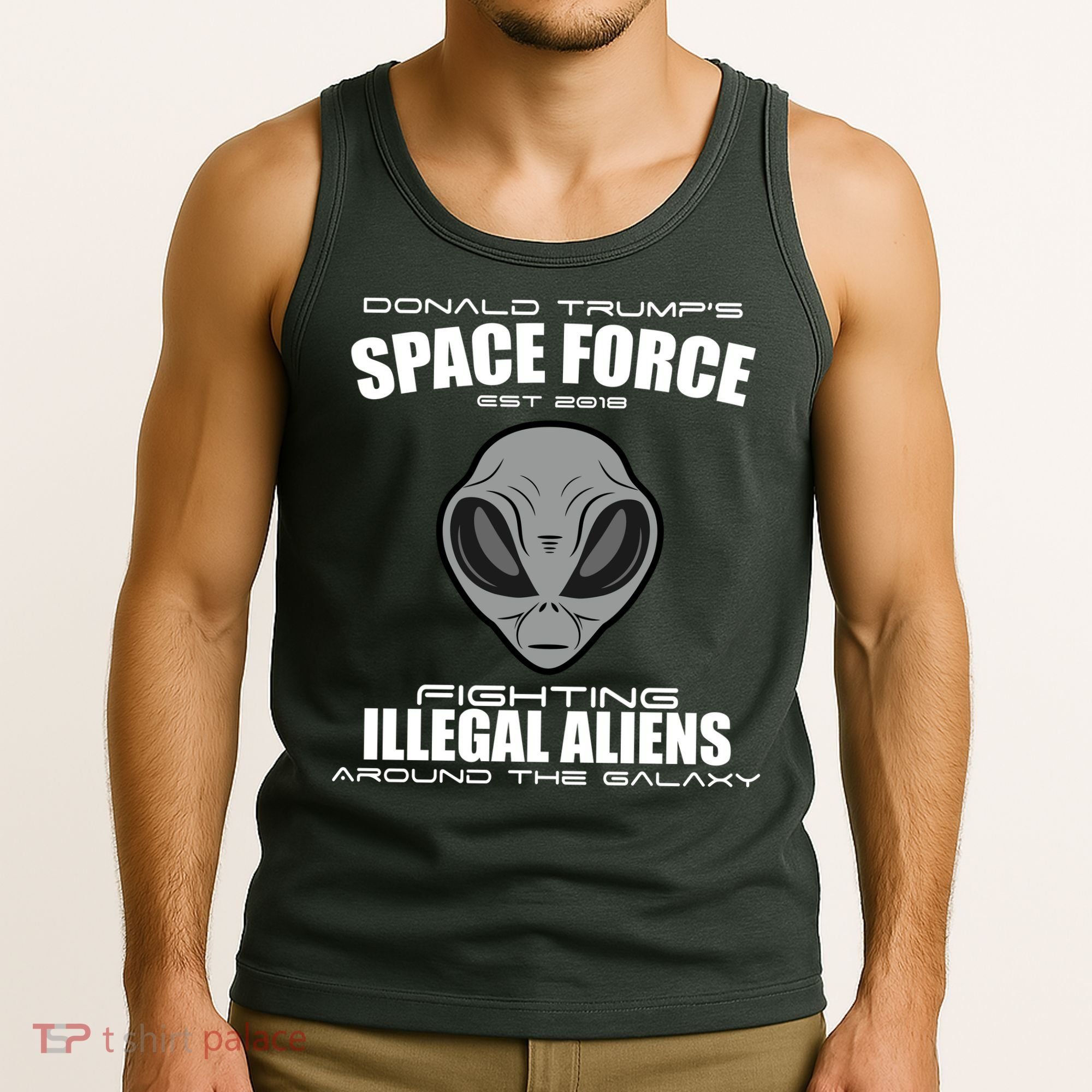 Trump Space Force Team Fight Illegal Aliens Tank Top