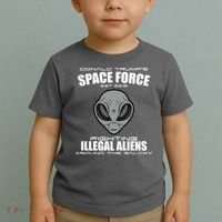 Trump Space Force Team Fight Illegal Aliens Toddler T-Shirt thumb 2