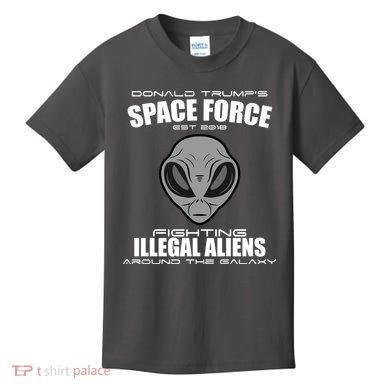 Trump Space Force Team Fight Illegal Aliens Kids T-Shirt