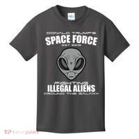 Trump Space Force Team Fight Illegal Aliens Kids T-Shirt thumb 0