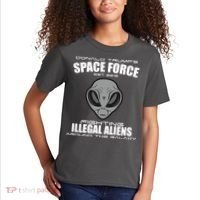 Trump Space Force Team Fight Illegal Aliens Kids T-Shirt thumb 2