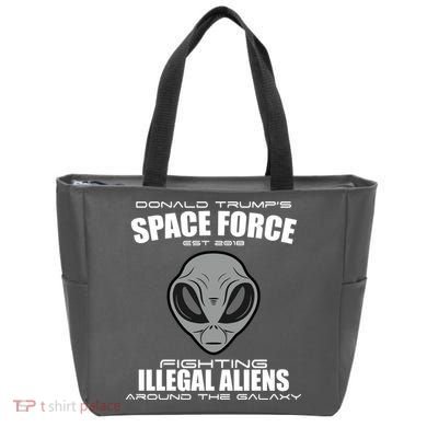 Trump Space Force Team Fight Illegal Aliens Tote Bag