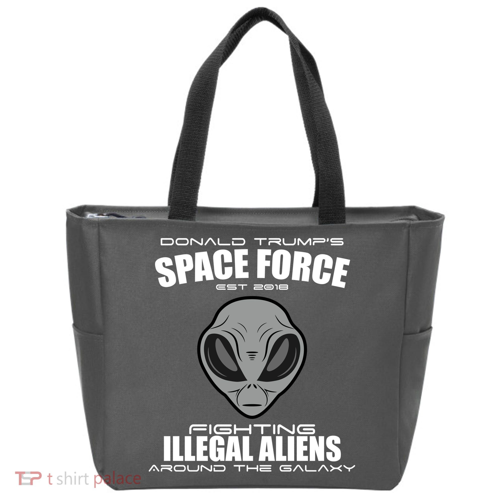 Trump Space Force Team Fight Illegal Aliens Tote Bag