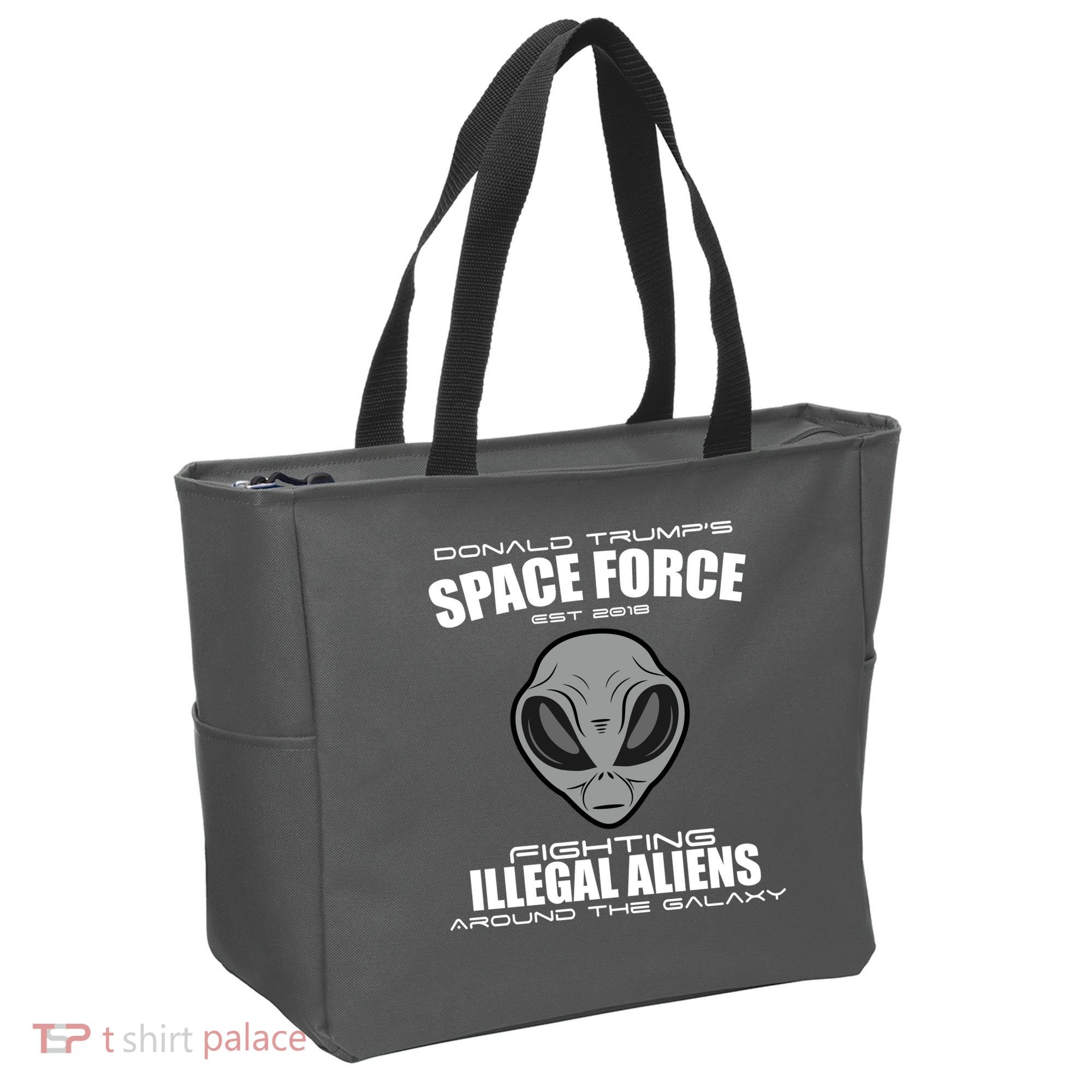 Trump Space Force Team Fight Illegal Aliens Tote Bag