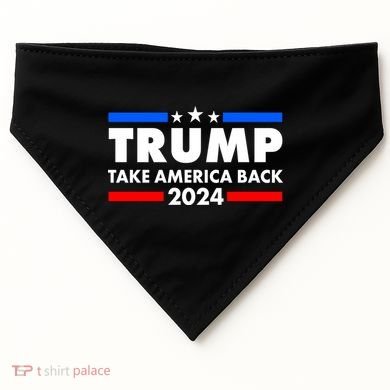 Trump Take America Back 2024 Election Logo USA-Made Doggie Bandana
